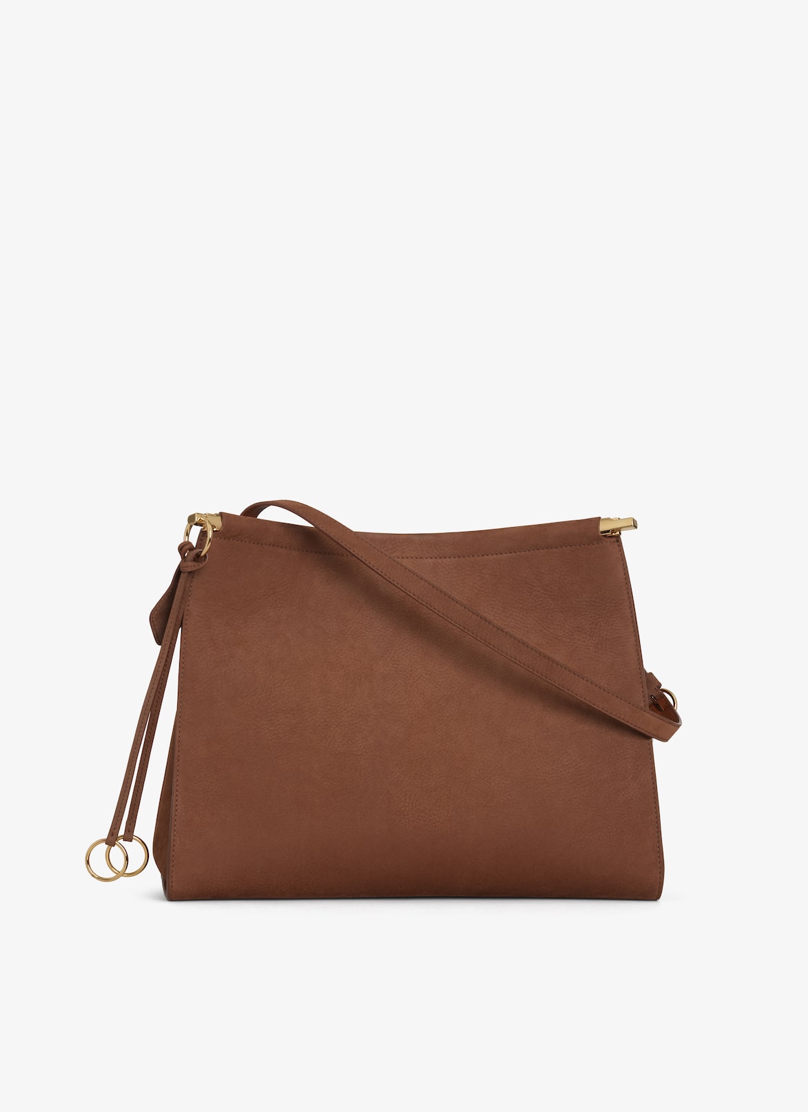 LE CLICK MEDIUM SQUARE BAG IN NUBUCK ALAÏA BROWN LE CLICK MEDIUM SQUARE BAG IN NUBUCK